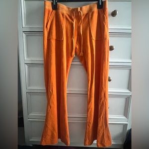 Juicy Couture orange terrycloth pant